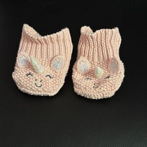 Carter's Pink Unicorn Baby Booties